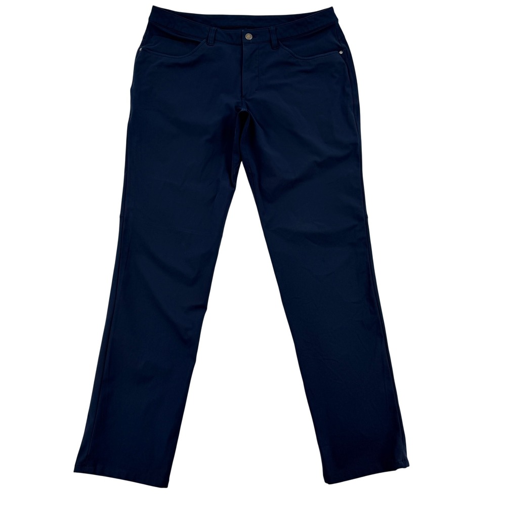Lululemon ABC Classic-Fit Pant 32 Warpstreme Navy Blue Mens Size 34 M5646S Comfy